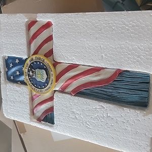 New United States Air Force 12x9 Poly Hanging Cross